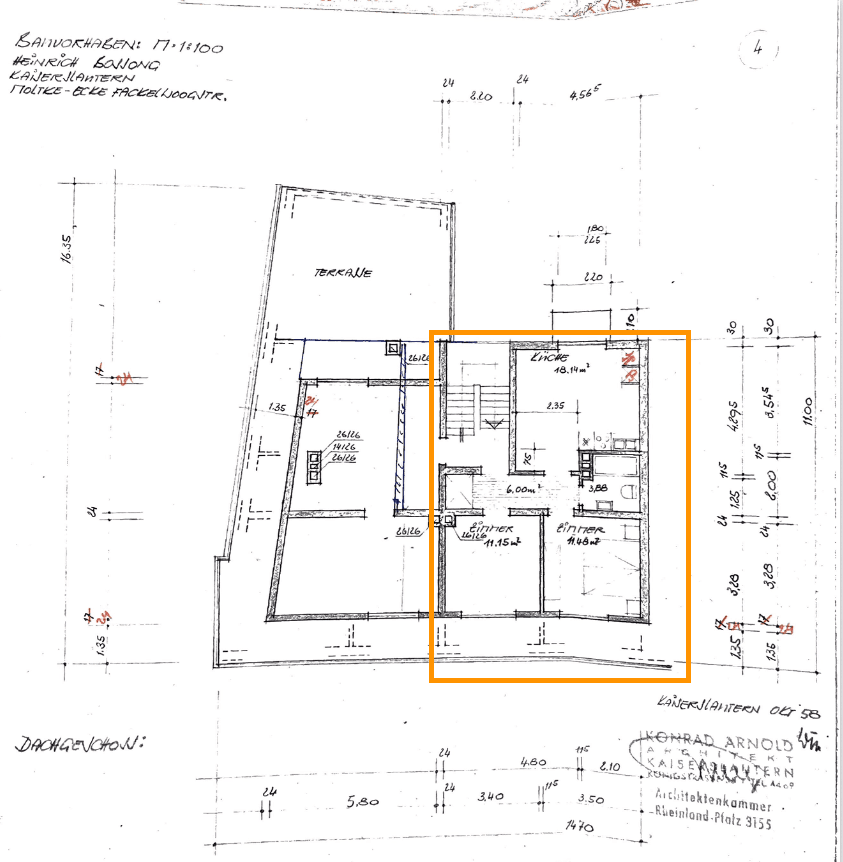 Pronájem bytu 2+kk 56 m², St.-Franziskus-Str. 9, Kaiserslautern, Porýní-Falc Pronájem bytu 2+kk 56 m², St.-Franziskus-Str. 9, Kaiserslautern, Porýní-Falc