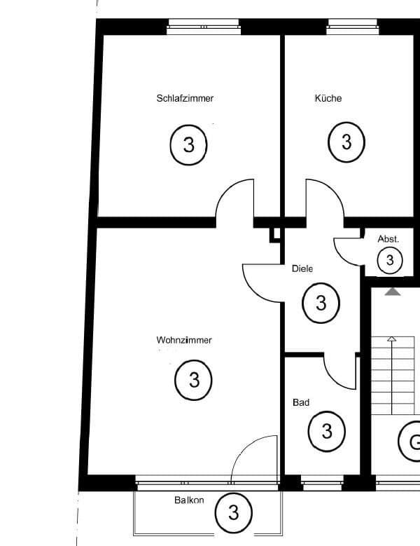 Pronájem bytu 2+1 67 m², Nikolausweg, Krefeld, Severní Porýní-Vestfálsko Pronájem bytu 2+1 67 m², Nikolausweg, Krefeld, Severní Porýní-Vestfálsko