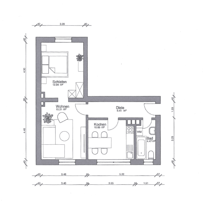 Prodej bytu 2+1 51 m², Bochum, Severní Porýní-Vestfálsko Prodej bytu 2+1 51 m², Bochum, Severní Porýní-Vestfálsko