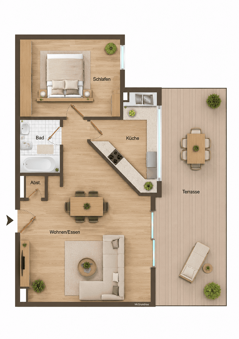 Pronájem bytu 2+1 62 m², An der Post 13, Weinböhla, Sasko Pronájem bytu 2+1 62 m², An der Post 13, Weinböhla, Sasko