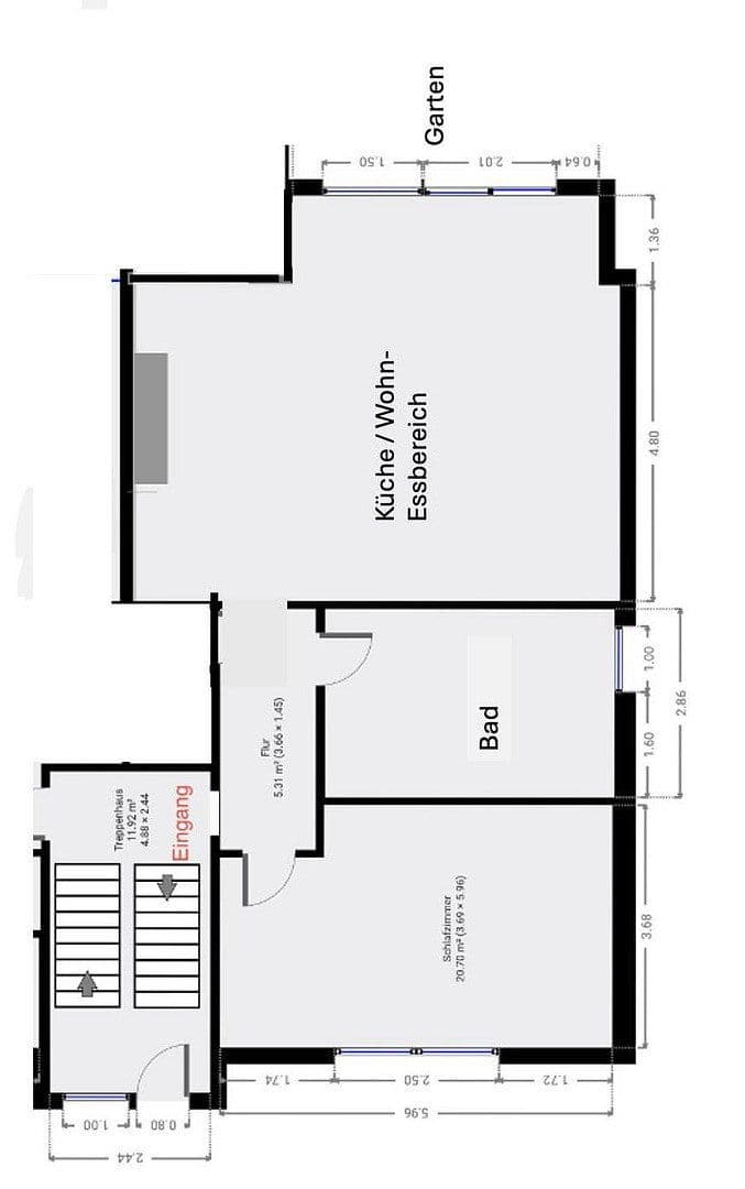 Pronájem bytu 2+1 79 m², Hausmannstr.21, Hanau, Hessen Pronájem bytu 2+1 79 m², Hausmannstr.21, Hanau, Hessen