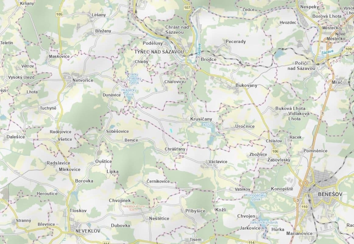 Prodej pozemku 2.080 m², Týnec nad Sázavou, Středočeský kraj Prodej pozemku 2.080 m², Týnec nad Sázavou, Středočeský kraj