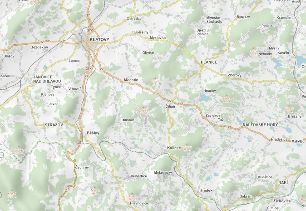 Prodej pozemku 2.755 m², Číhaň, Plzeňský kraj Prodej pozemku 2.755 m², Číhaň, Plzeňský kraj
