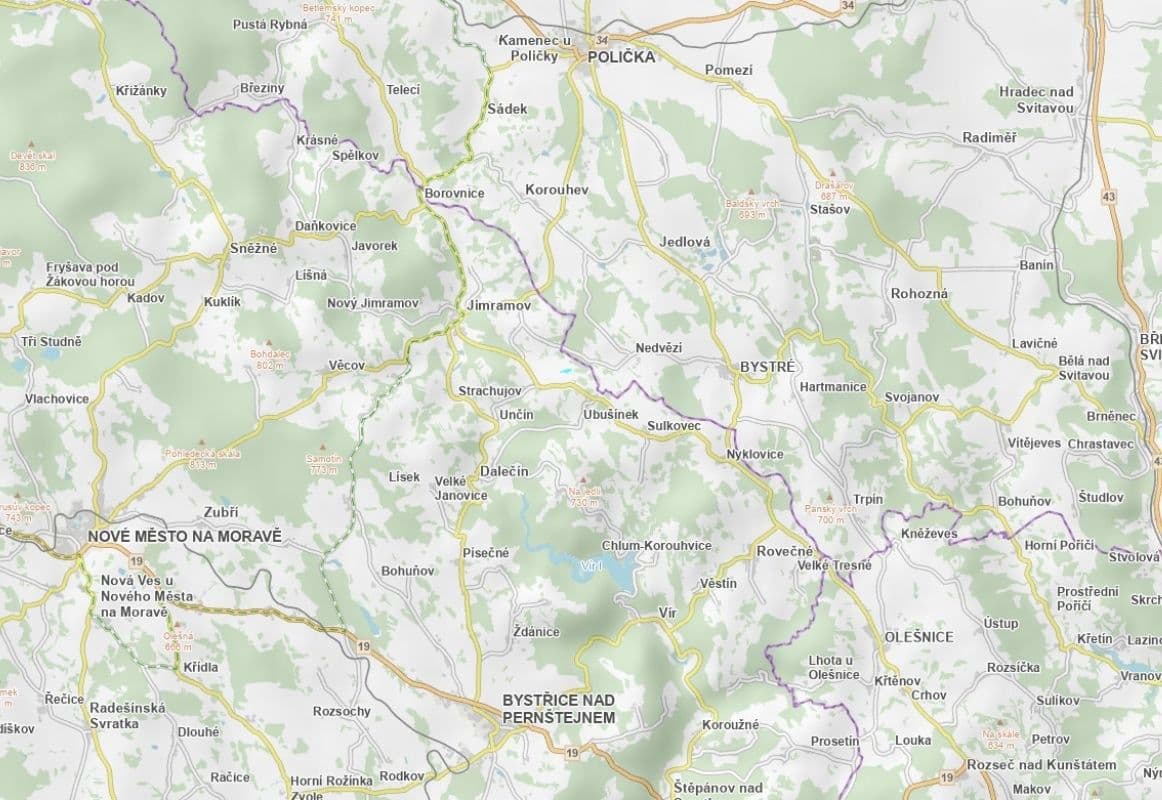 Prodej pozemku 18.303 m², Jimramov, Kraj Vysočina Prodej pozemku 18.303 m², Jimramov, Kraj Vysočina
