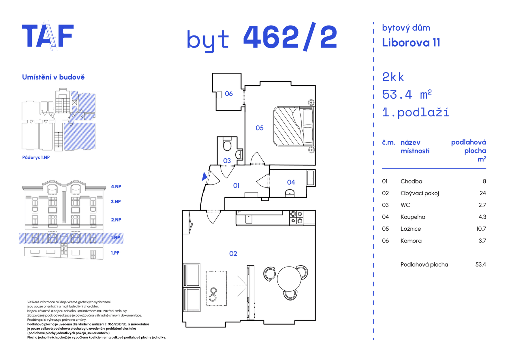 Prodej bytu 2+kk 53 m², Liborova, Praha, Praha Prodej bytu 2+kk 53 m², Liborova, Praha, Praha