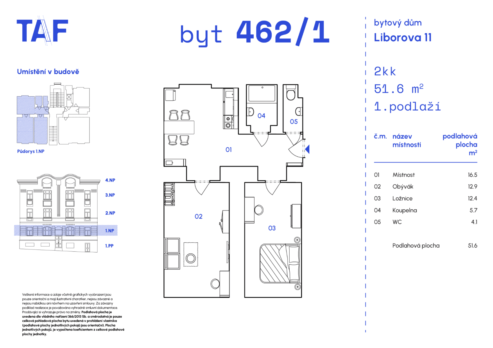 Prodej bytu 2+1 52 m², Liborova, Praha, Praha Prodej bytu 2+1 52 m², Liborova, Praha, Praha