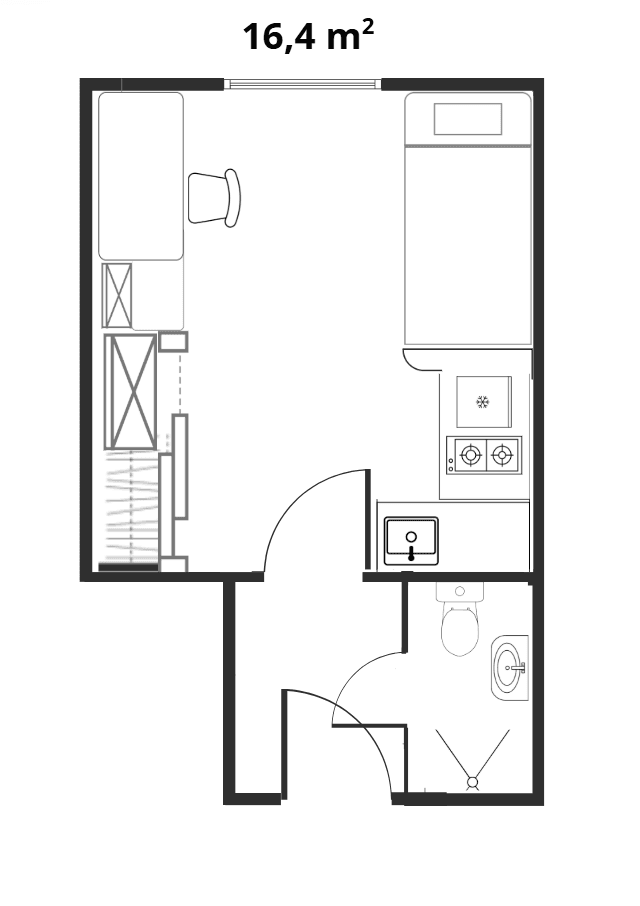 Pronájem bytu 1+kk 17 m², Jerevanská, Praha, Praha Pronájem bytu 1+kk 17 m², Jerevanská, Praha, Praha