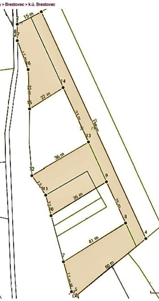 Prodej pozemku 1.881 m², Brestovec, Trenčiansky kraj Prodej pozemku 1.881 m², Brestovec, Trenčiansky kraj