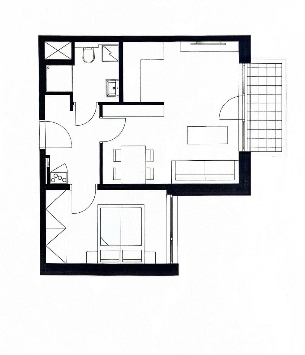 Pronájem bytu 2+kk 42 m², Chlebovická, Praha, Praha Pronájem bytu 2+kk 42 m², Chlebovická, Praha, Praha