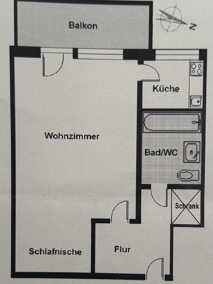 Prodej bytu 1+1 31 m², Sonnenstraße 16, Fürth, Bavorsko Prodej bytu 1+1 31 m², Sonnenstraße 16, Fürth, Bavorsko