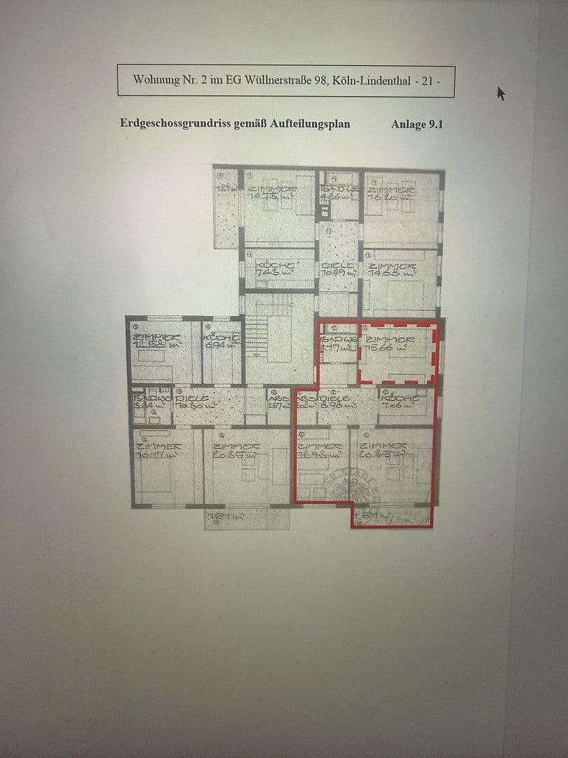 Pronájem bytu 2+1 61 m², Köln, Severní Porýní-Vestfálsko Pronájem bytu 2+1 61 m², Köln, Severní Porýní-Vestfálsko