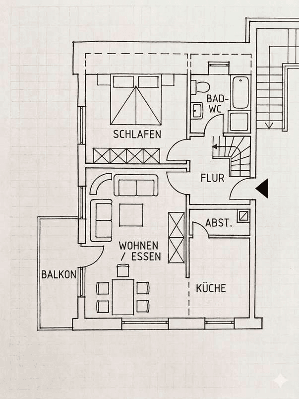 Pronájem bytu 3+1 82 m², Bergstraße 14, Sehlem, Porýní-Falc Pronájem bytu 3+1 82 m², Bergstraße 14, Sehlem, Porýní-Falc