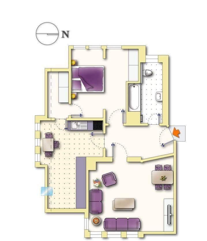 Pronájem bytu 2+1 77 m², Markkleeberg, Sasko Pronájem bytu 2+1 77 m², Markkleeberg, Sasko