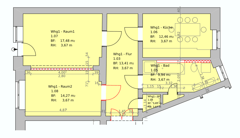 Pronájem bytu 2+1 70 m², Bahnhofstraße 50 / Konsulstraße 37, Zhořelec, Sasko Pronájem bytu 2+1 70 m², Bahnhofstraße 50 / Konsulstraße 37, Zhořelec, Sasko