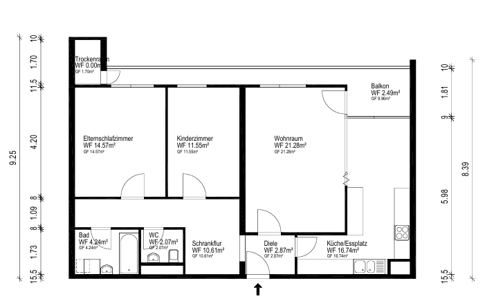 Pronájem bytu 3+1 86 m², Friedrich-Ebert-Straße 15, Sindelfingen, Bádensko-Württembersko Pronájem bytu 3+1 86 m², Friedrich-Ebert-Straße 15, Sindelfingen, Bádensko-Württembersko