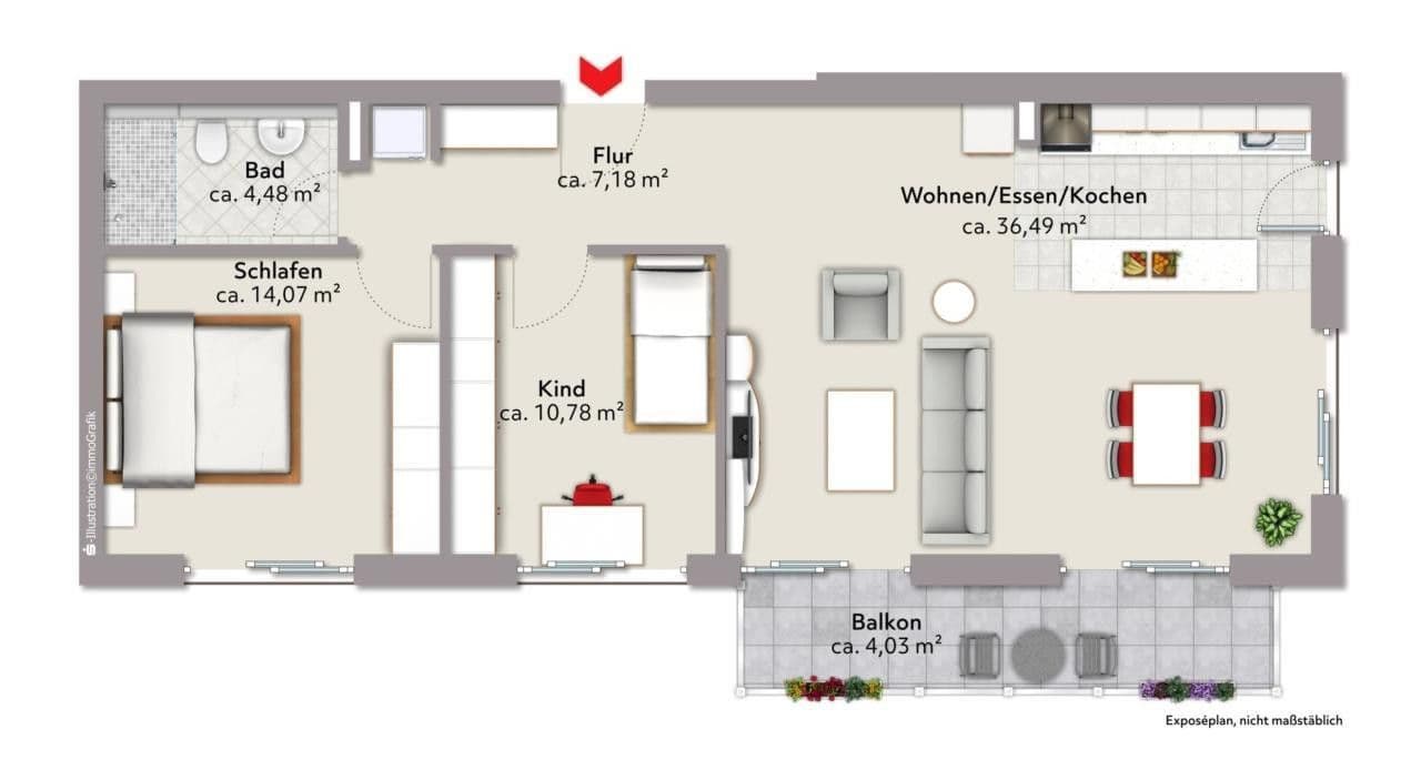 Prodej bytu 3+1 77 m², Dorfen, Bavorsko Prodej bytu 3+1 77 m², Dorfen, Bavorsko