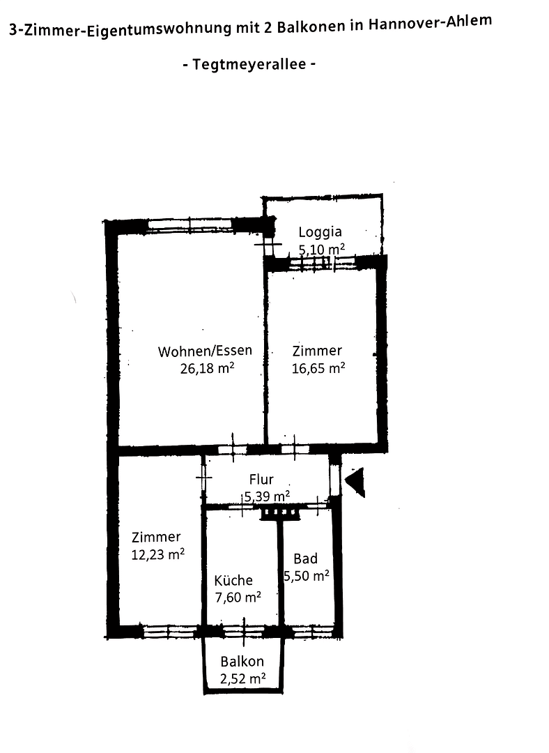 Prodej bytu 3+1 74 m², Hannover, Dolní Sasko Prodej bytu 3+1 74 m², Hannover, Dolní Sasko