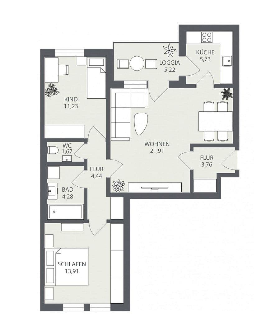 Prodej bytu 3+1 71 m², Gersthofen, Bavorsko Prodej bytu 3+1 71 m², Gersthofen, Bavorsko