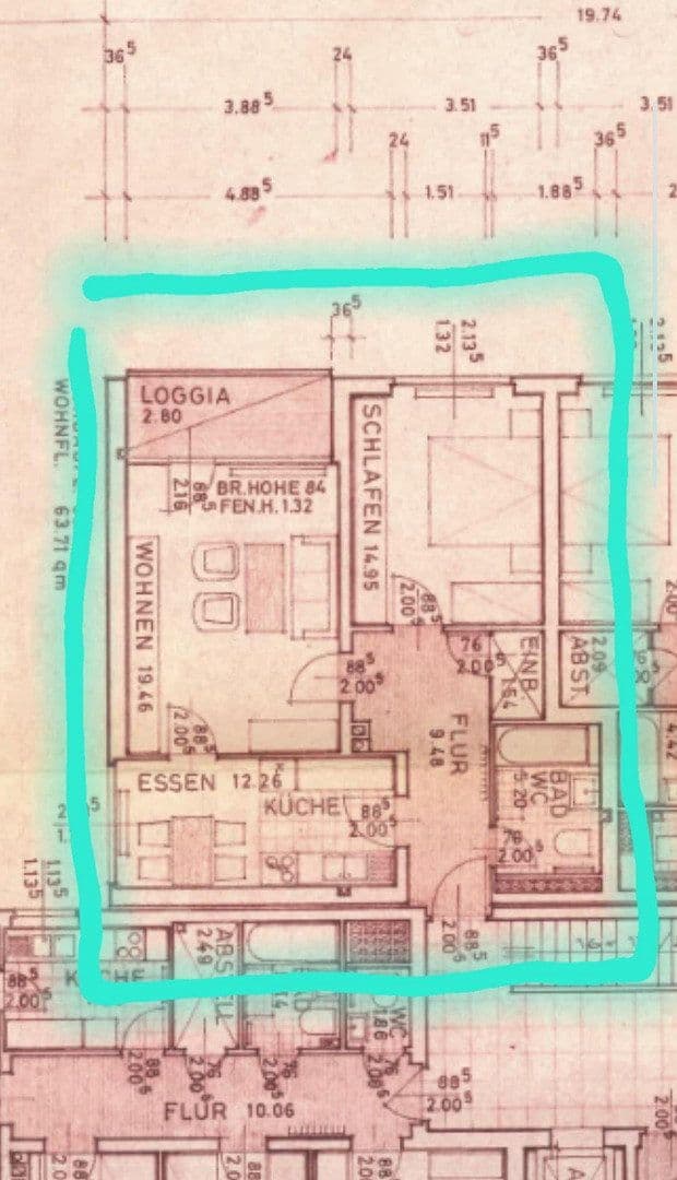Pronájem bytu 2+1 64 m², Aschaffenburg, Bavorsko Pronájem bytu 2+1 64 m², Aschaffenburg, Bavorsko