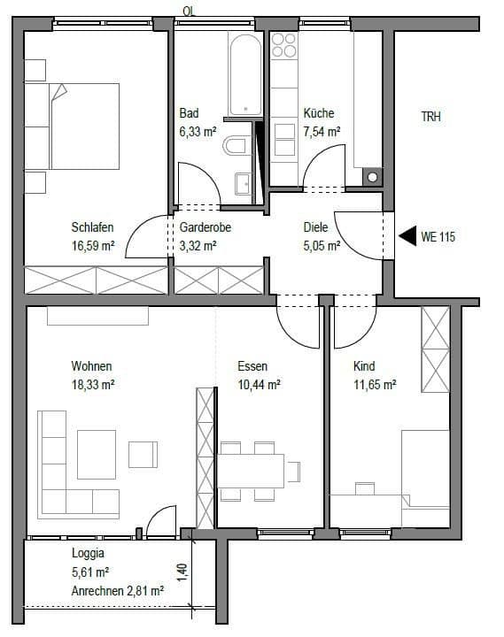 Pronájem bytu 3+1 82 m², Konrad-Adenauer-Str. 9, Fürstenfeldbruck, Bavorsko Pronájem bytu 3+1 82 m², Konrad-Adenauer-Str. 9, Fürstenfeldbruck, Bavorsko