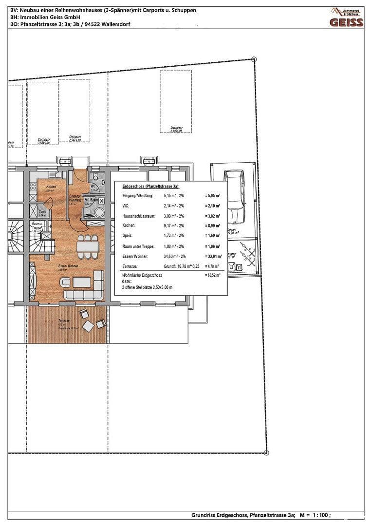 Prodej domu 153 m², pozemek 196 m², Pfanzeltstraße 3a, Wallersdorf, Bavorsko Prodej domu 153 m², pozemek 196 m², Pfanzeltstraße 3a, Wallersdorf, Bavorsko