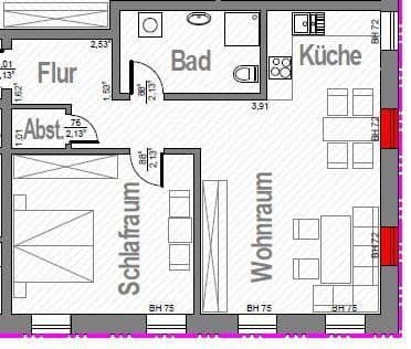 Pronájem bytu 2+1 66 m², Sagard, Mecklenburg-Vorpommern Pronájem bytu 2+1 66 m², Sagard, Mecklenburg-Vorpommern