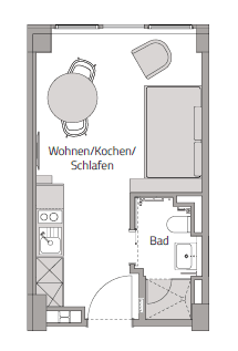 Pronájem bytu 1+1 20 m², Lyoner Straße 11, Frankfurt am Main-Niederrad, Hessen Pronájem bytu 1+1 20 m², Lyoner Straße 11, Frankfurt am Main-Niederrad, Hessen