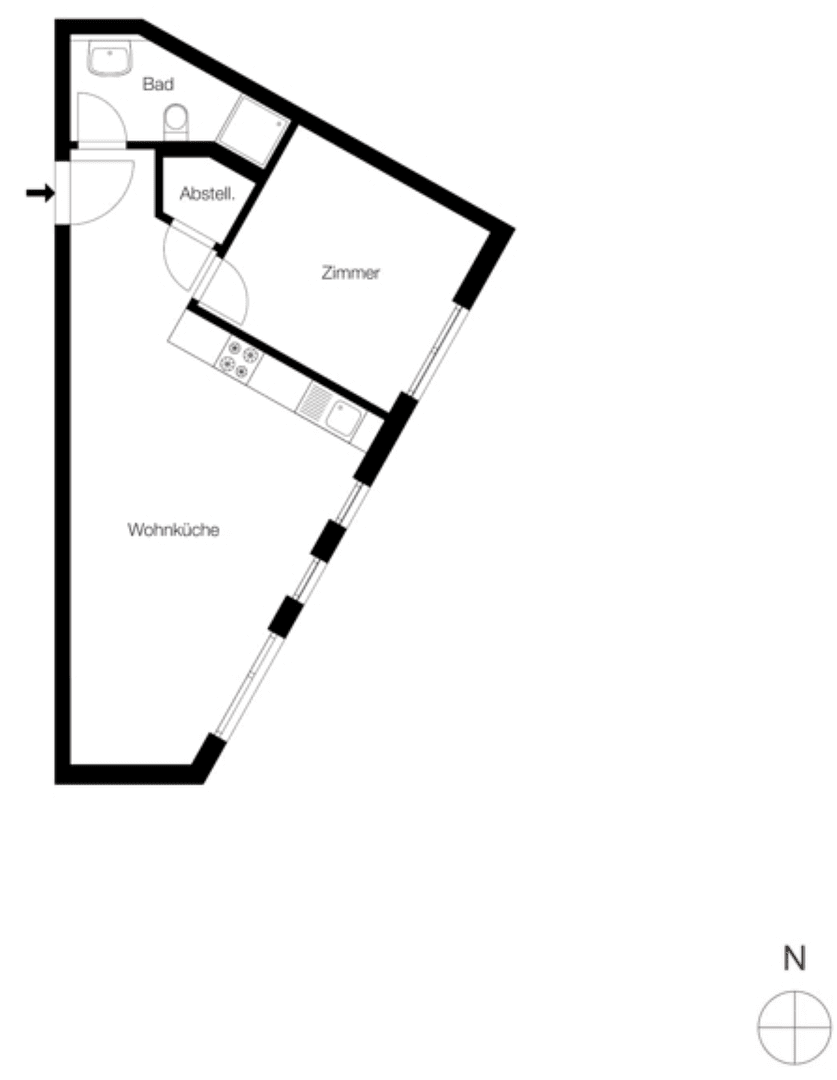 Pronájem bytu 2+1 50 m², Erdkampsweg 25, Hamburg, Hamburg Pronájem bytu 2+1 50 m², Erdkampsweg 25, Hamburg, Hamburg