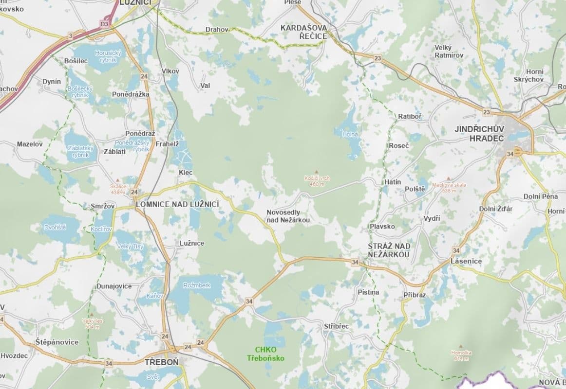 Prodej pozemku 11.648 m², Novosedly nad Nežárkou, Jihočeský kraj Prodej pozemku 11.648 m², Novosedly nad Nežárkou, Jihočeský kraj