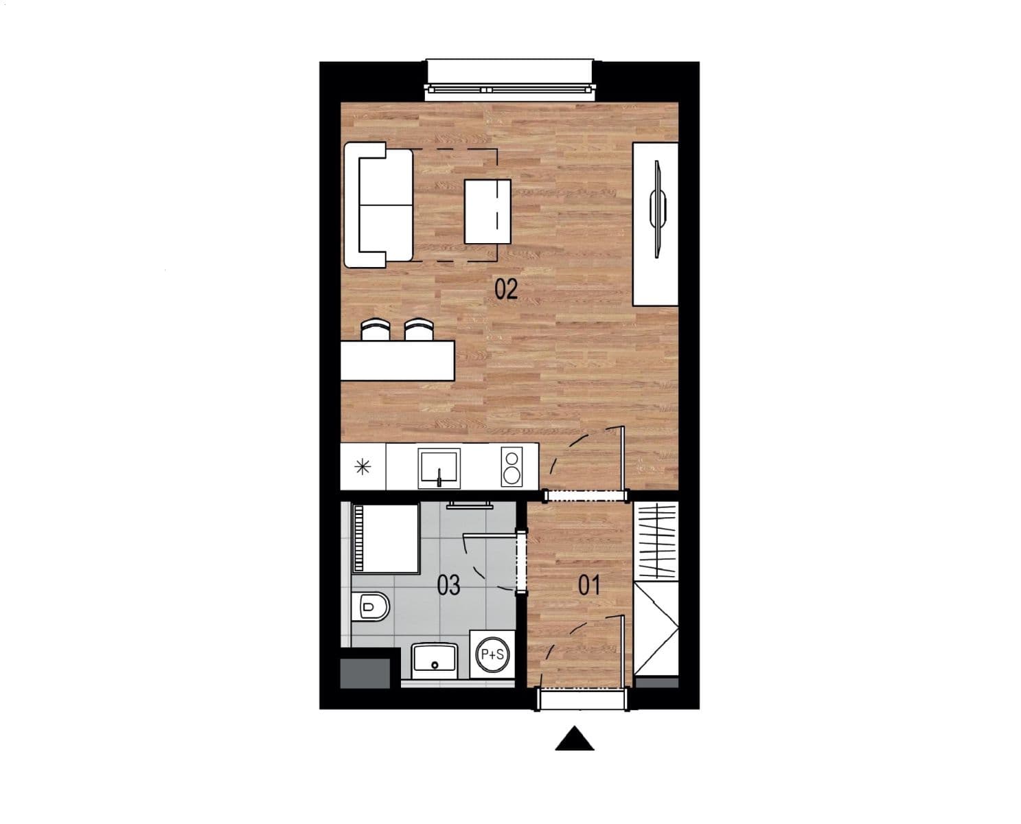 Pronájem bytu 1+kk 31 m², Nebřenická, Praha, Praha Pronájem bytu 1+kk 31 m², Nebřenická, Praha, Praha