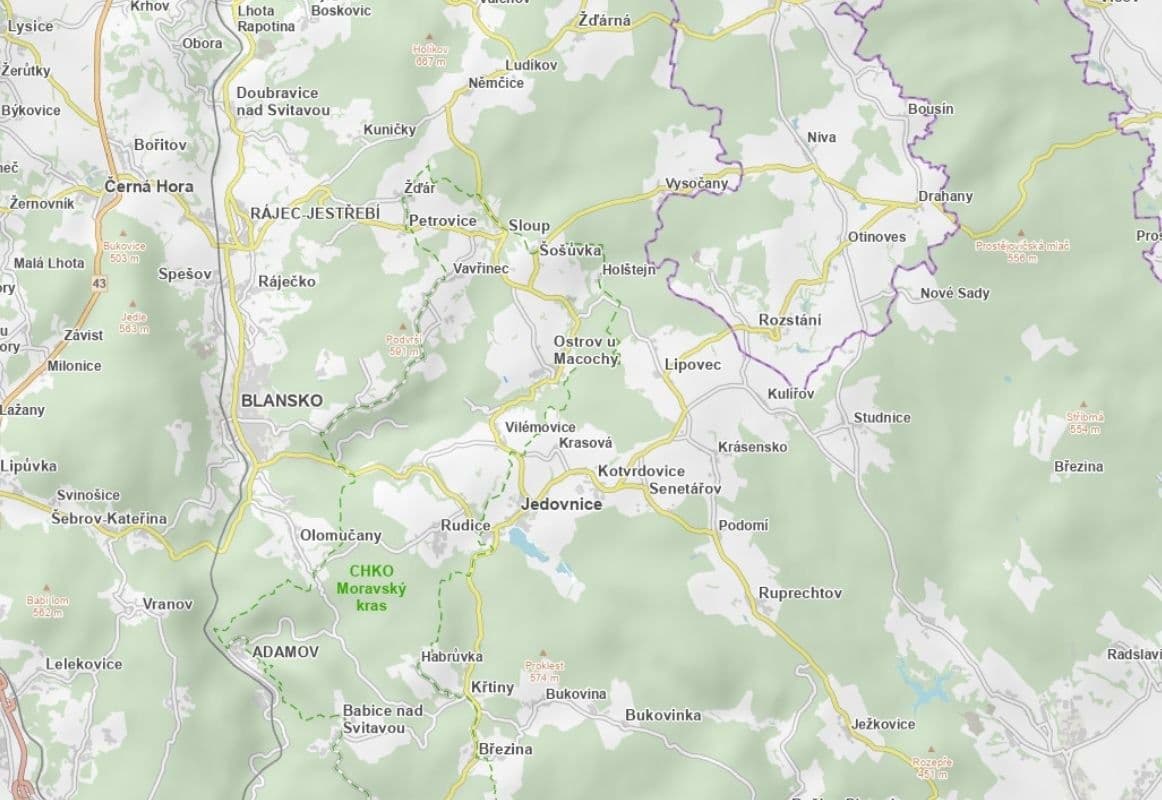 Prodej pozemku 8.074 m², Ostrov u Macochy, Jihomoravský kraj Prodej pozemku 8.074 m², Ostrov u Macochy, Jihomoravský kraj