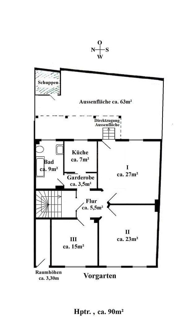 Pronájem bytu 3+1 90 m², Hildesheim, Dolní Sasko Pronájem bytu 3+1 90 m², Hildesheim, Dolní Sasko
