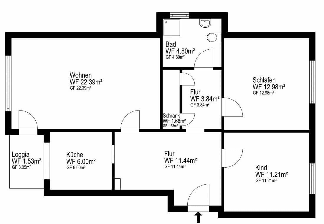 Prodej bytu 3+1 76 m², Hamm, Severní Porýní-Vestfálsko Prodej bytu 3+1 76 m², Hamm, Severní Porýní-Vestfálsko
