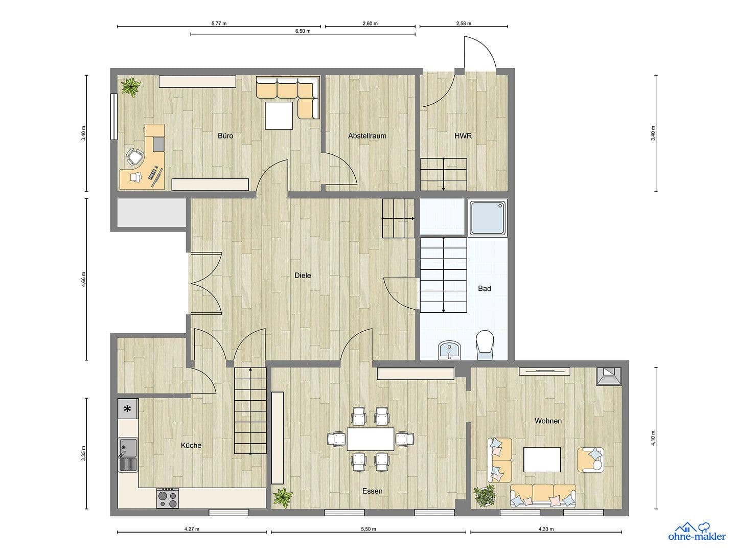 Pronájem domu 210 m², pozemek 500 m², Höfestraße 24, Isernhagen, Dolní Sasko Pronájem domu 210 m², pozemek 500 m², Höfestraße 24, Isernhagen, Dolní Sasko