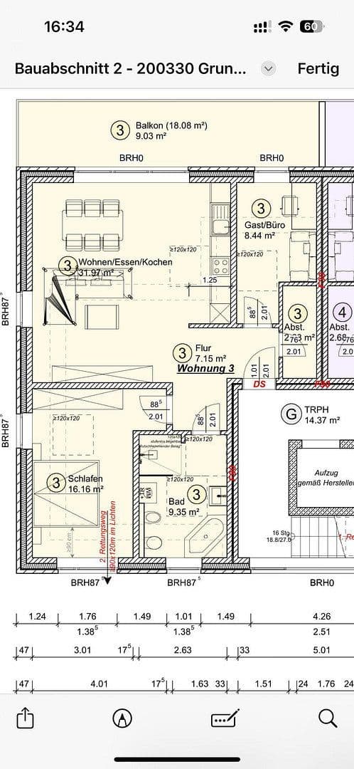 Pronájem bytu 3+1 87 m², Traubenweg 2, Osnabrück, Dolní Sasko Pronájem bytu 3+1 87 m², Traubenweg 2, Osnabrück, Dolní Sasko