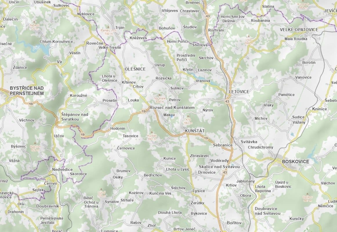 Prodej pozemku 22.834 m², Kunštát, Jihomoravský kraj Prodej pozemku 22.834 m², Kunštát, Jihomoravský kraj