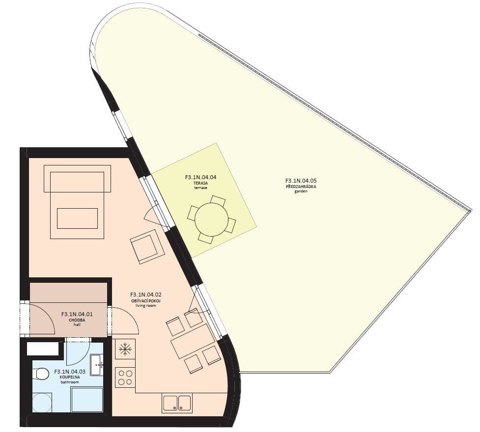 Pronájem bytu 1+kk 36 m², Olgy Havlové, Praha, Praha Pronájem bytu 1+kk 36 m², Olgy Havlové, Praha, Praha