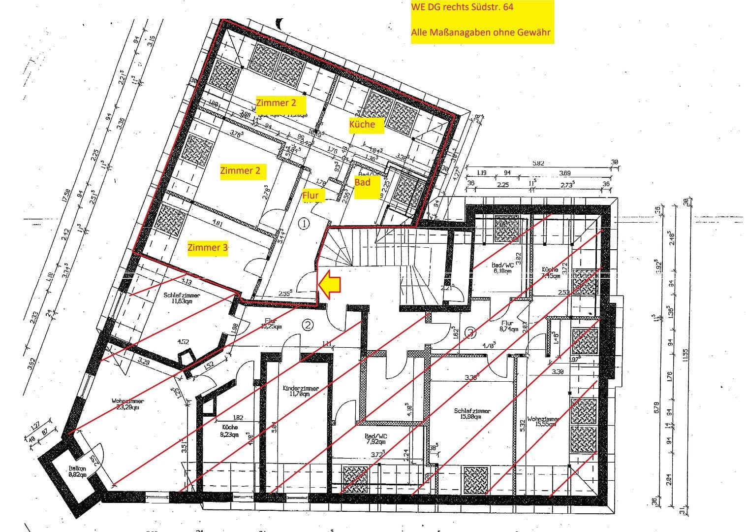 Pronájem bytu 3+1 69 m², Südstr. 64, Leipzig, Sasko Pronájem bytu 3+1 69 m², Südstr. 64, Leipzig, Sasko