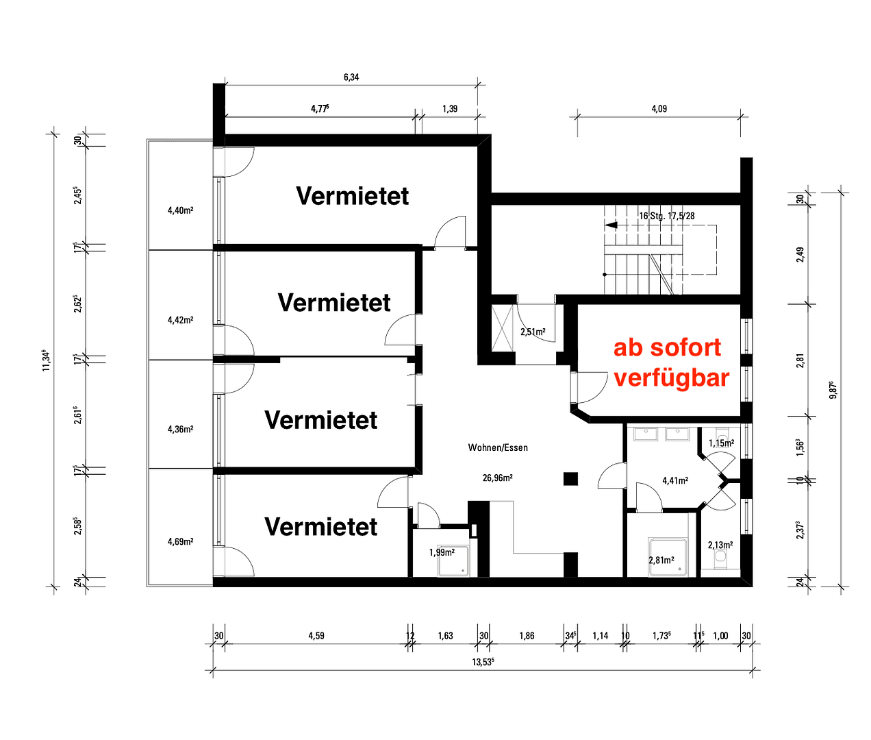 Pronájem bytu 13 m², Viernheim, Hessen Pronájem bytu 13 m², Viernheim, Hessen