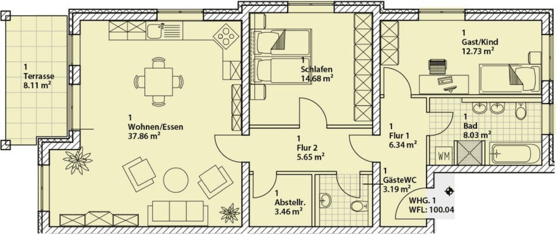 Pronájem bytu 3+1 100 m², Triglawstraße 14, Berlin, Berlín Pronájem bytu 3+1 100 m², Triglawstraße 14, Berlin, Berlín