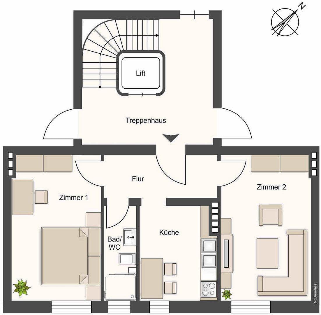 Pronájem bytu 2+1 48 m², Hegestraße 11, Hamburg, Hamburg Pronájem bytu 2+1 48 m², Hegestraße 11, Hamburg, Hamburg
