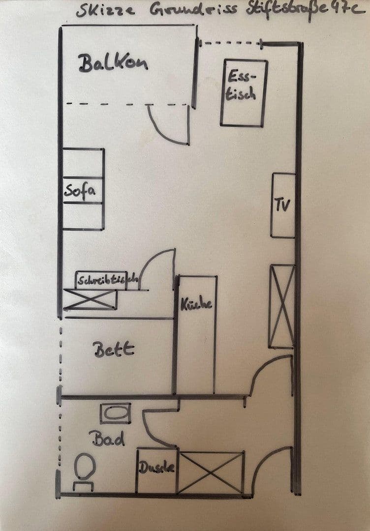 Pronájem bytu 2+1 47 m², Stiftstr. 47c, Minden, Severní Porýní-Vestfálsko Pronájem bytu 2+1 47 m², Stiftstr. 47c, Minden, Severní Porýní-Vestfálsko