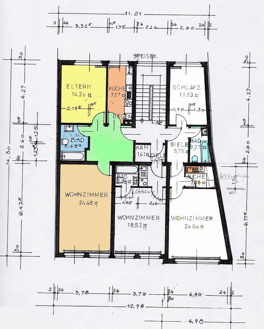 Pronájem bytu 2+1 58 m², Kompagniestraße 13, Flensburg, Šlesvicko-Holštýnsko Pronájem bytu 2+1 58 m², Kompagniestraße 13, Flensburg, Šlesvicko-Holštýnsko