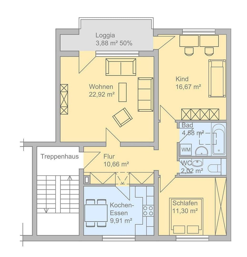 Pronájem bytu 3+1 79 m², Stresemannstr. 14, Darmstadt, Hessen Pronájem bytu 3+1 79 m², Stresemannstr. 14, Darmstadt, Hessen