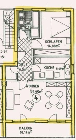 Pronájem bytu 2+1 67 m², Hauptstraße 5, Lindenschied, Porýní-Falc Pronájem bytu 2+1 67 m², Hauptstraße 5, Lindenschied, Porýní-Falc