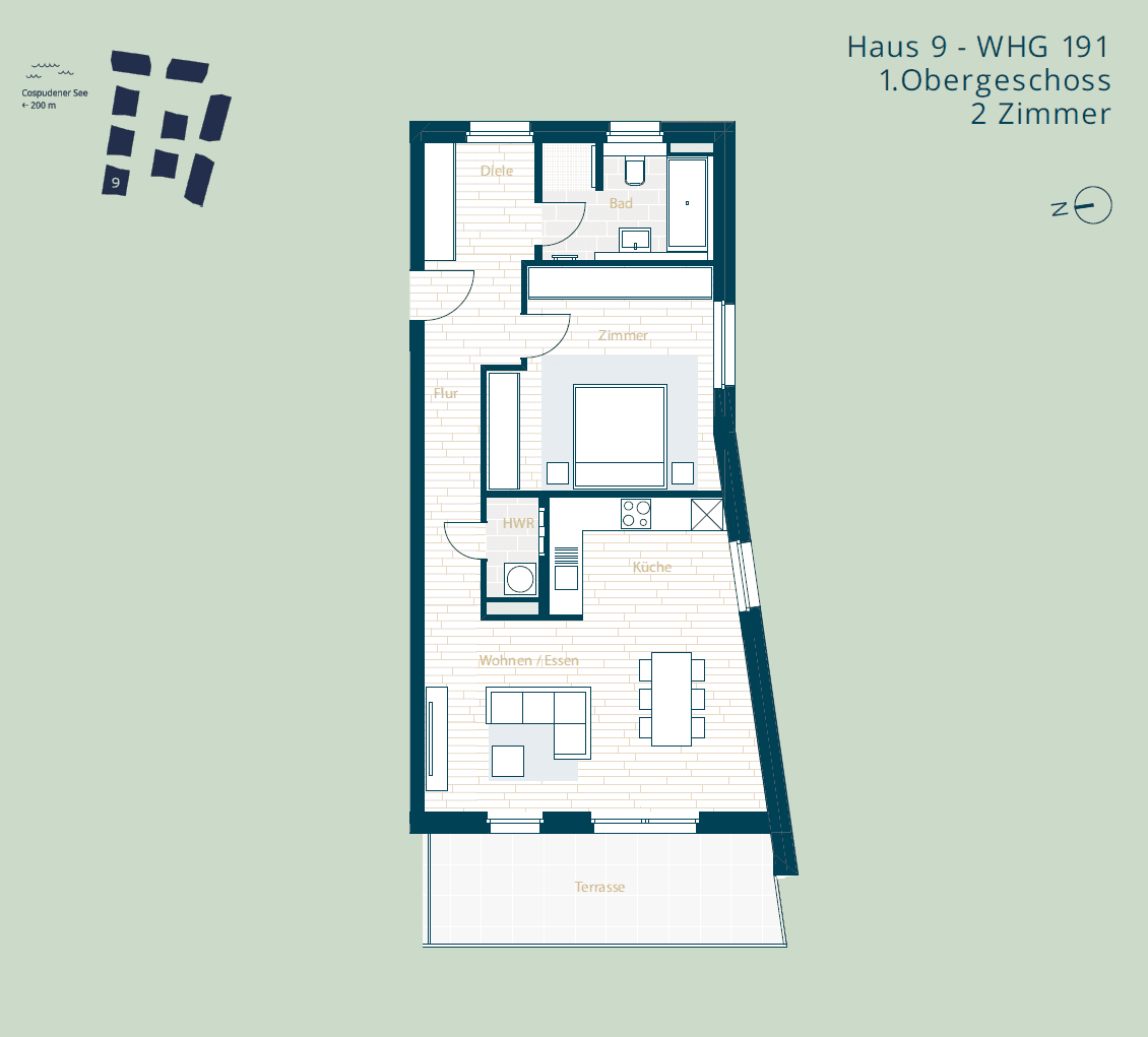 Pronájem bytu 2+1 81 m², Hafenstraße 8A, Markkleeberg, Sasko Pronájem bytu 2+1 81 m², Hafenstraße 8A, Markkleeberg, Sasko