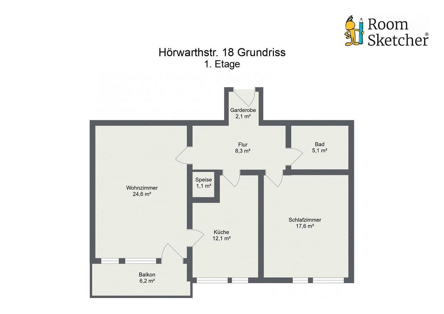 Pronájem bytu 2+1 74 m², Hörwarthstr. 18, München, Bavorsko Pronájem bytu 2+1 74 m², Hörwarthstr. 18, München, Bavorsko