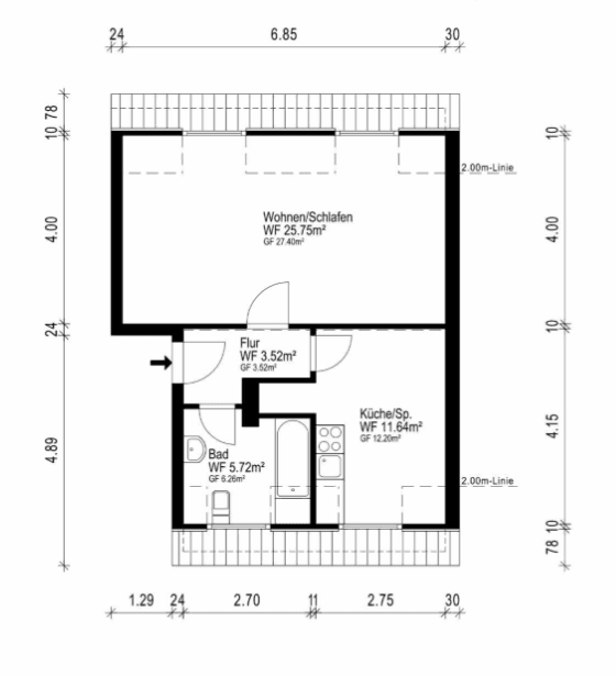 Prodej bytu 2+1 48 m², Köln, Severní Porýní-Vestfálsko Prodej bytu 2+1 48 m², Köln, Severní Porýní-Vestfálsko