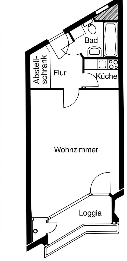 Pronájem bytu 1+1 32 m², Collinistraße 5, Mannheim, Bádensko-Württembersko Pronájem bytu 1+1 32 m², Collinistraße 5, Mannheim, Bádensko-Württembersko