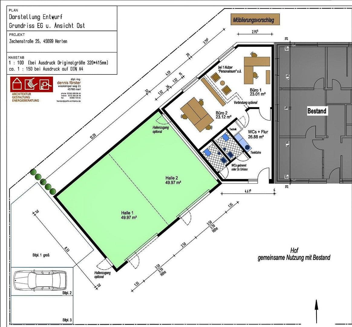Pronájem nebytového prostoru 175 m², Zechenstraße 25, Herten, Severní Porýní-Vestfálsko Pronájem nebytového prostoru 175 m², Zechenstraße 25, Herten, Severní Porýní-Vestfálsko